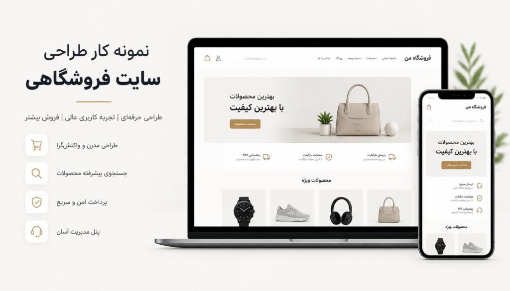نمونه کار طراحی سایت فروشگاهی